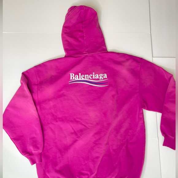 BALENCIAGA Oversized Sweatshirt Unisex XS Fuscia - Picture 12 of 16